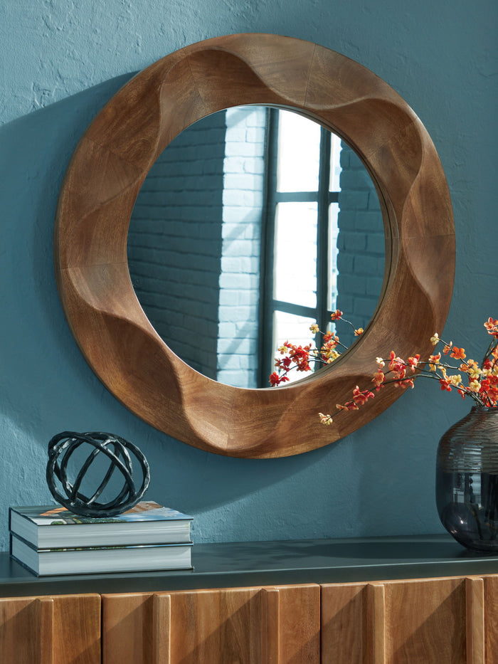 Aajon - Accent Mirror - Brown image 3