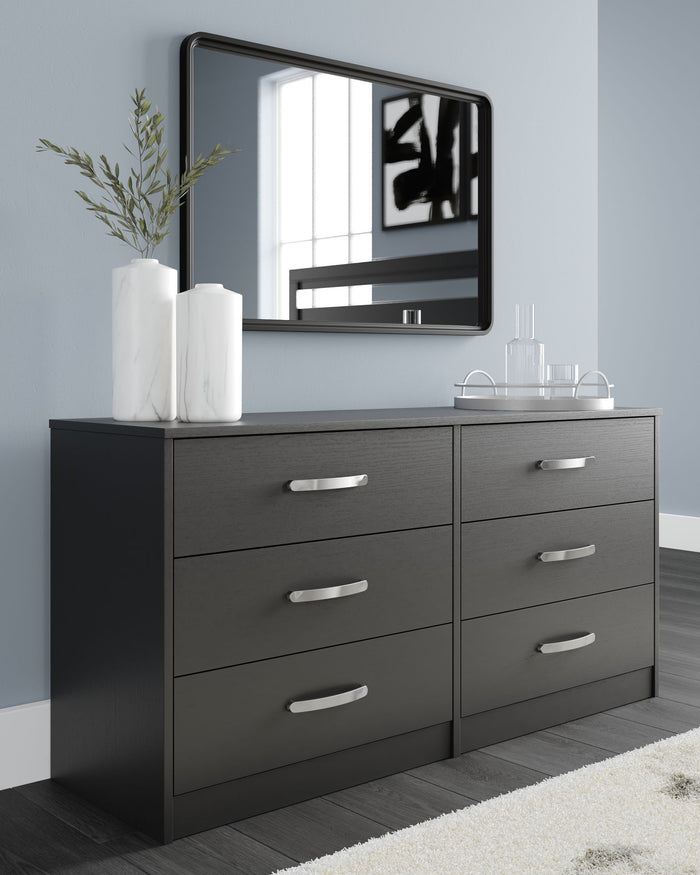 Finch - Six Drawer Dresser - Black image 4