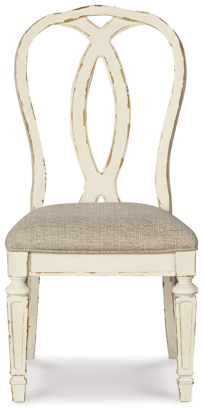 Realyn - Dining UPH Side Chair (Set of 2) - Ribbonback - Chipped White image 2