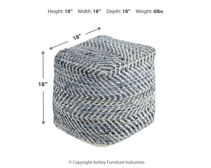 Chevron - Pouf - Blue image 3