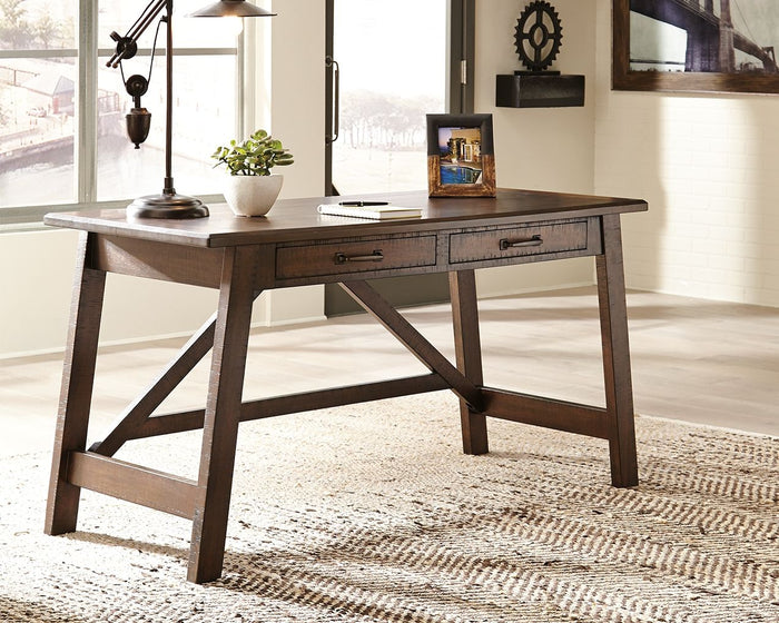 Baldridge - Home Office Large Leg Desk - Rustic Brown image 4