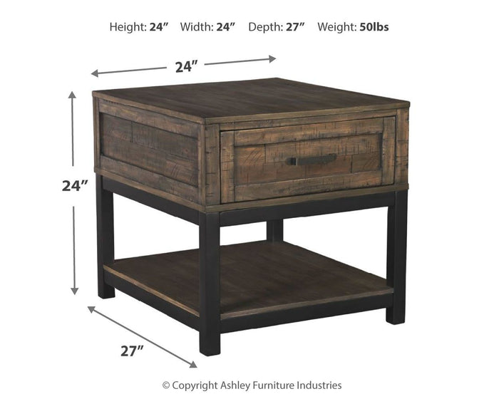 Johurst - Rectangular End Table - Grayish Brown image 4