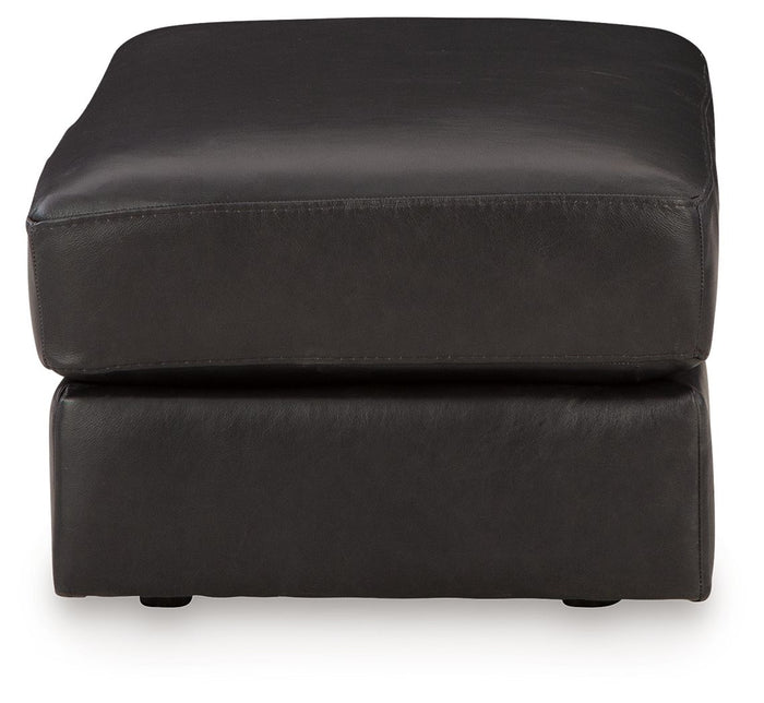 Amiata - Ottoman - Leather Match - Onyx image 3
