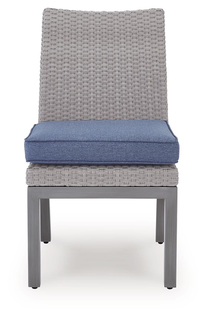 Half Moon Beach - Side Chair With Cushion (Set of 2) - Blue / Gray image 3