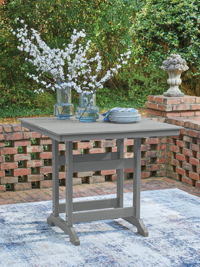 Sanctuary Beach - Square Counter Table With Umbrella Option - Dark Gray image 4