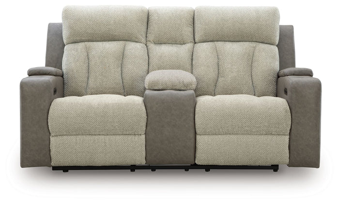 WhipLash - Power Reclining Loveseat With Console / Adj Headrest - Sisal image 3
