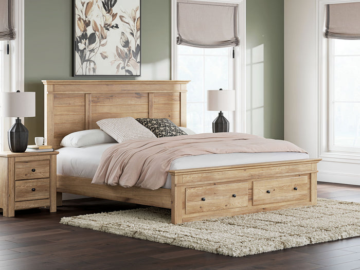 Makidern - Panel Storage Bed With Storage Footboard image 8