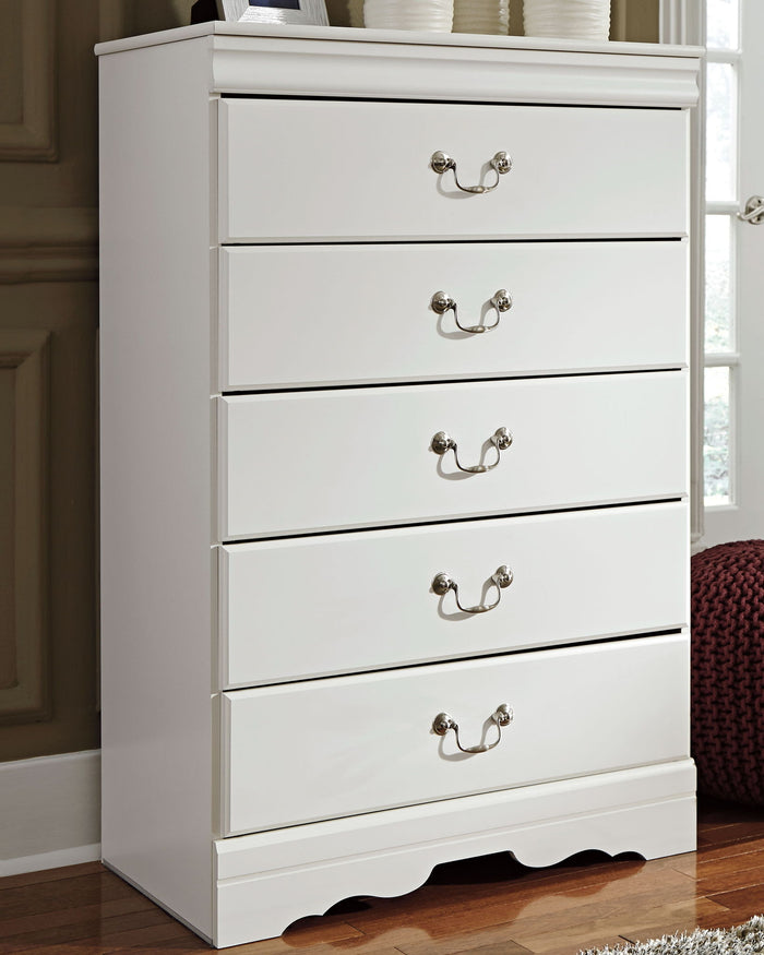 Anarasia - Five Drawer Chest - White image 3