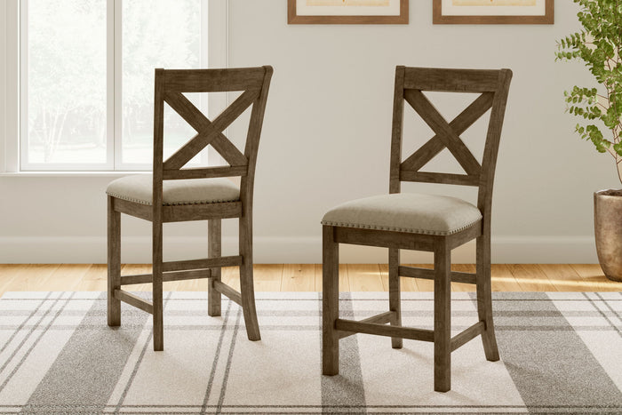 Moriville - Upholstered Barstool (Set of 2) - Beige image 3