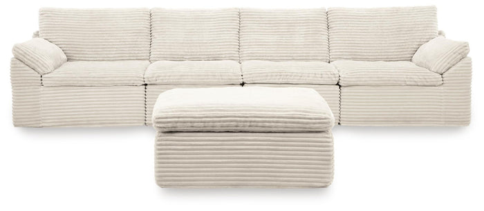 Fannin - 4-Piece Sectional With Ottoman - Ivory image 1