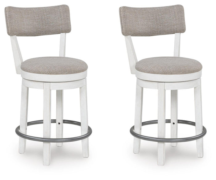 Robbinsdale - Upholstered Swivel Barstool (Set of 2) - Antique White image 1