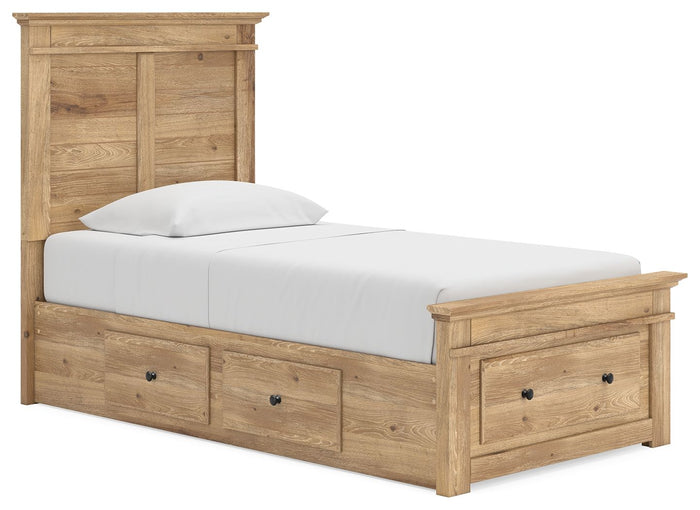 Makidern - Panel Storage Bed With 2 Under Bed Storage Units image 5