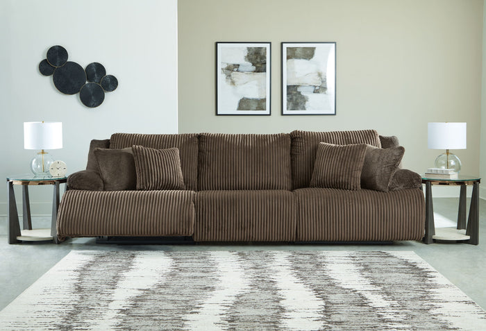 Top Tier - 3-Piece Sectional Reclining Sofa - Chocolate image 3