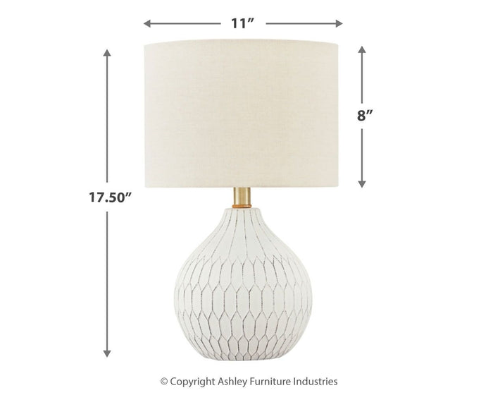 Wardmont - Ceramic Table Lamp  - White image 3