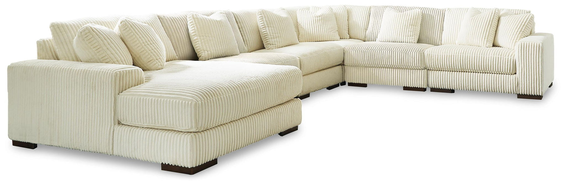 Beige / 6 Pc. Left Arm Facing Corner Chaise Sectional