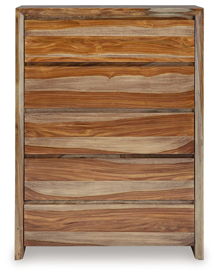 Dressonni - Five Drawer Chest - Brown image 4