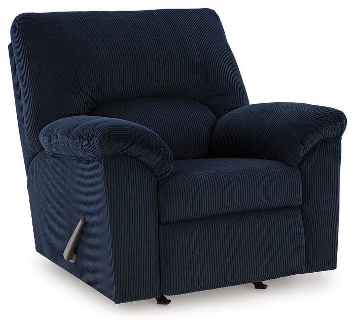 SimpleJoy - Rocker Recliner - Fabric - Navy image 1