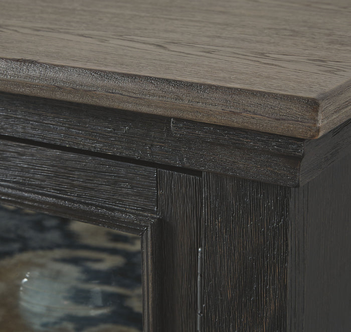Tyler Creek - Extra Large TV Stand - Black / Gray image 2