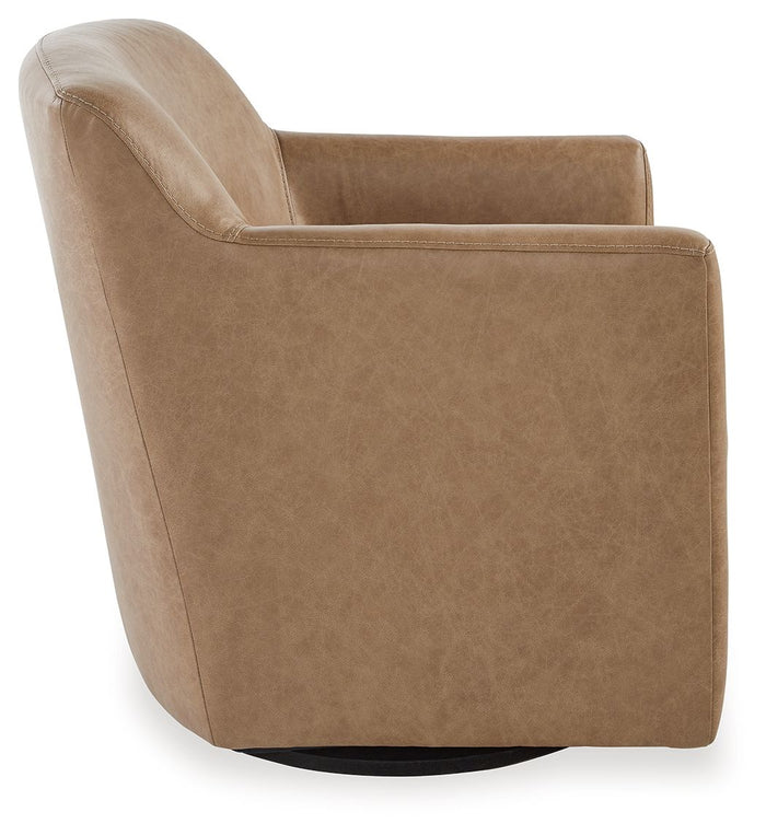 Bradney - Swivel Accent Chair - Leather Match - Tumbleweed image 4