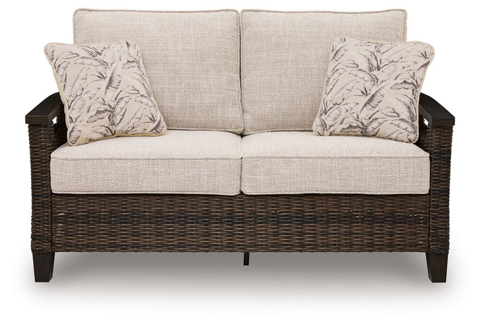 Monterey Point - Loveseat With Cushion - Dark Brown image 2