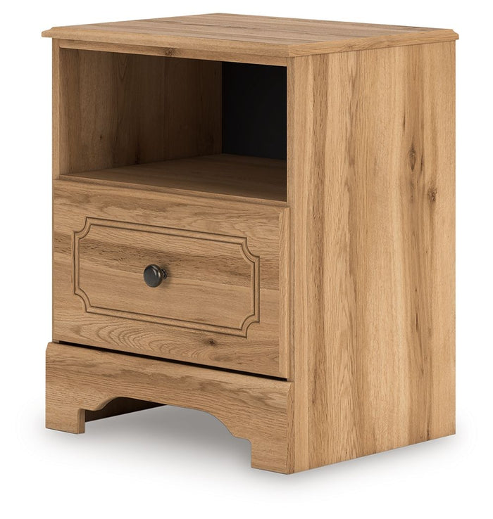 Aleaport - One Drawer Night Stand - Warm Brown image 1