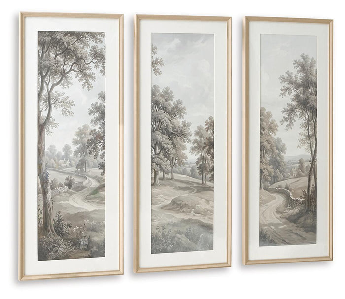 Dixonburg - Wall Art Set (Set of 3) - Taupe / Gray image 3