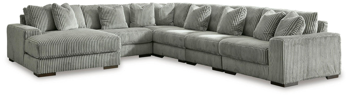 Gray / 6 Pc. Left Arm Facing Corner Chaise Sectional