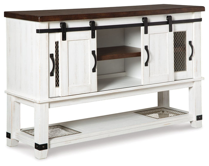 Valebeck - Dining Room Server - White / Brown image 3