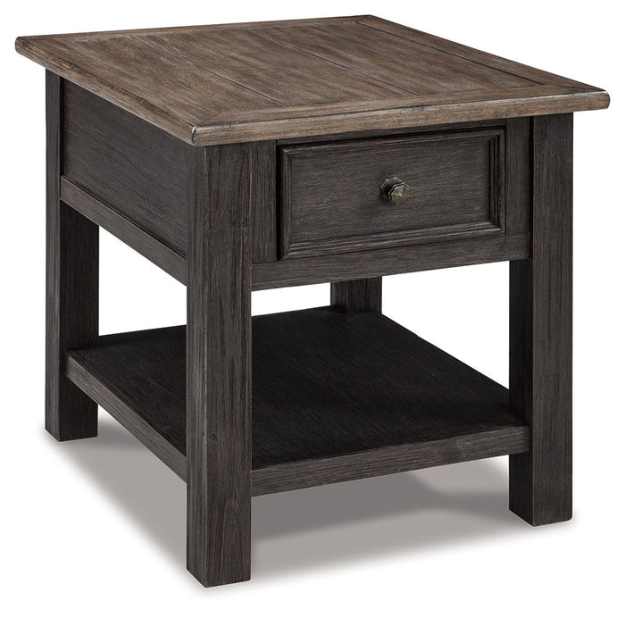 Tyler Creek - Rectangular End Table - Grayish Brown / Black image 1