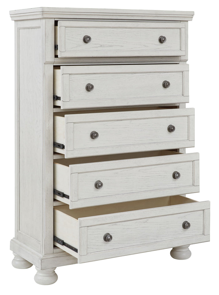 Robbinsdale - Five Drawer Chest - Antique White image 4