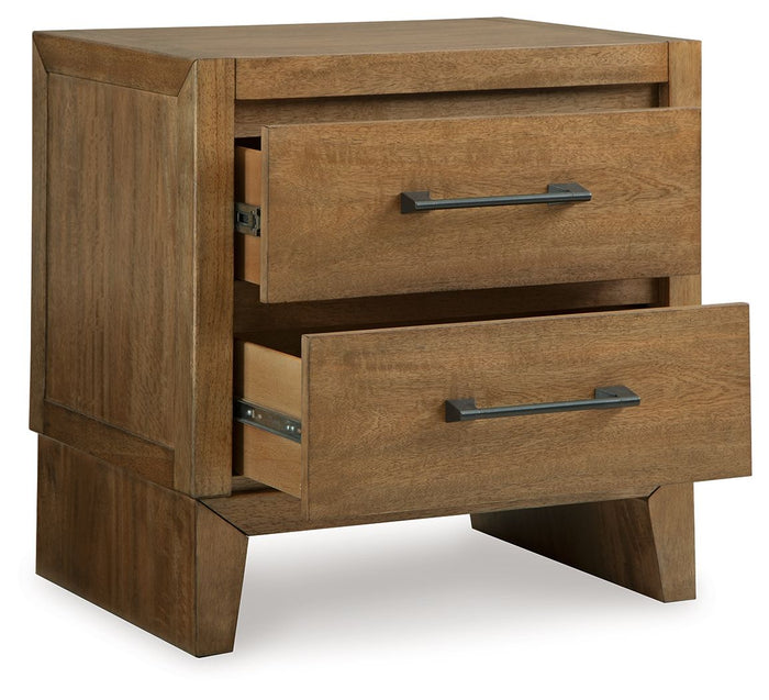 Sherbana - Two Drawer Night Stand - Light Brown image 2