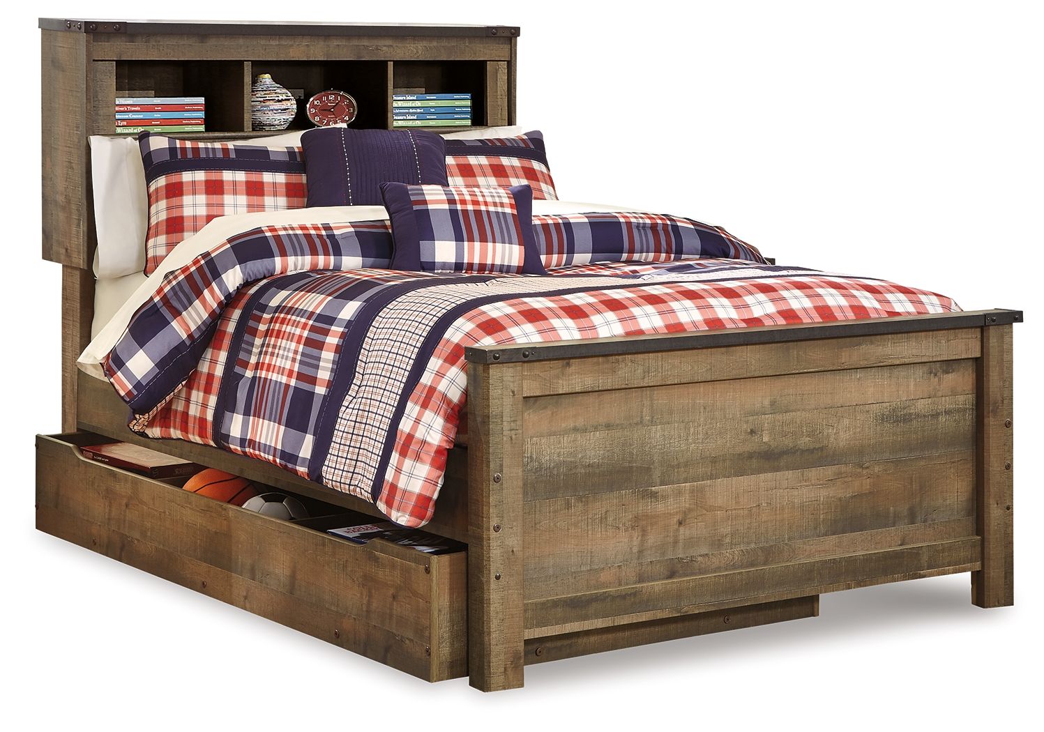 Dark Brown / Full / Under Bed Storage