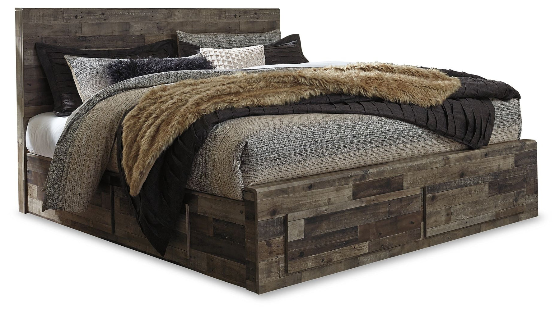 Dark Gray / King / 4 Drawers