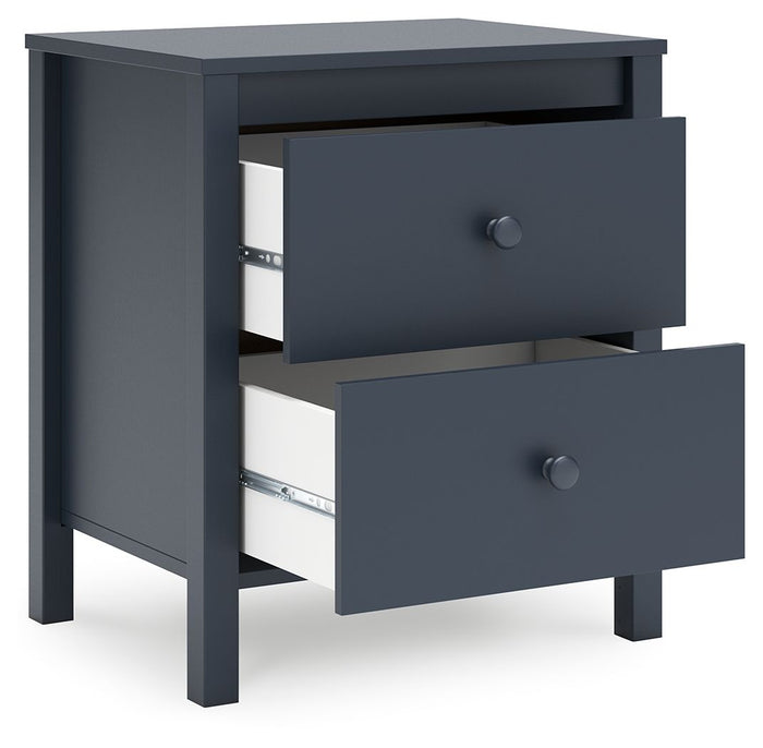 Simmenfort - Two Drawer Night Stand - Navy Blue image 3