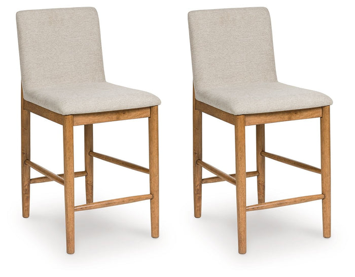 Isanti - Upholstered Barstool (Set of 2) - Light Brown image 1