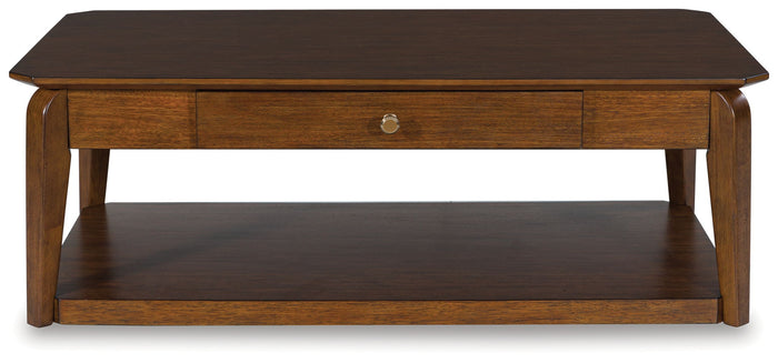 Trenmour - Rectangular Cocktail Table - Medium Brown image 4