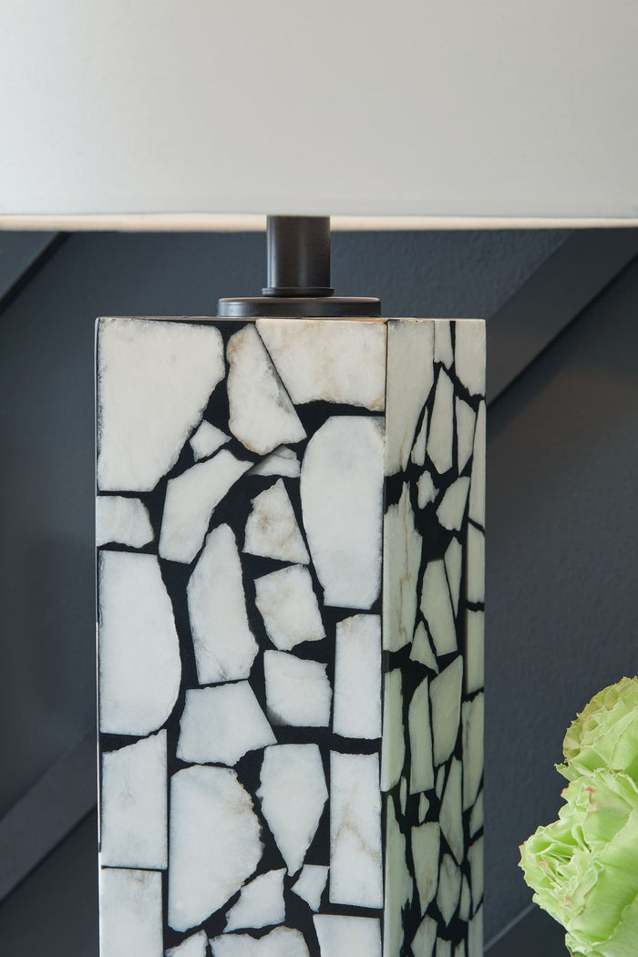 Macaria - Marble Table Lamp - White / Black image 4