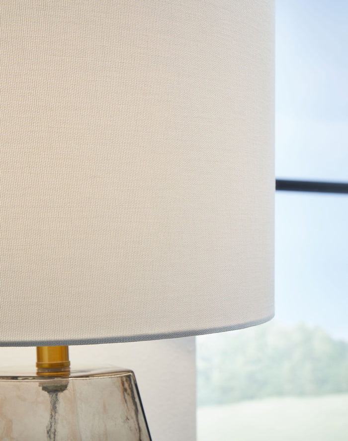 Taylow - Glass Table Lamp  - Gray image 4