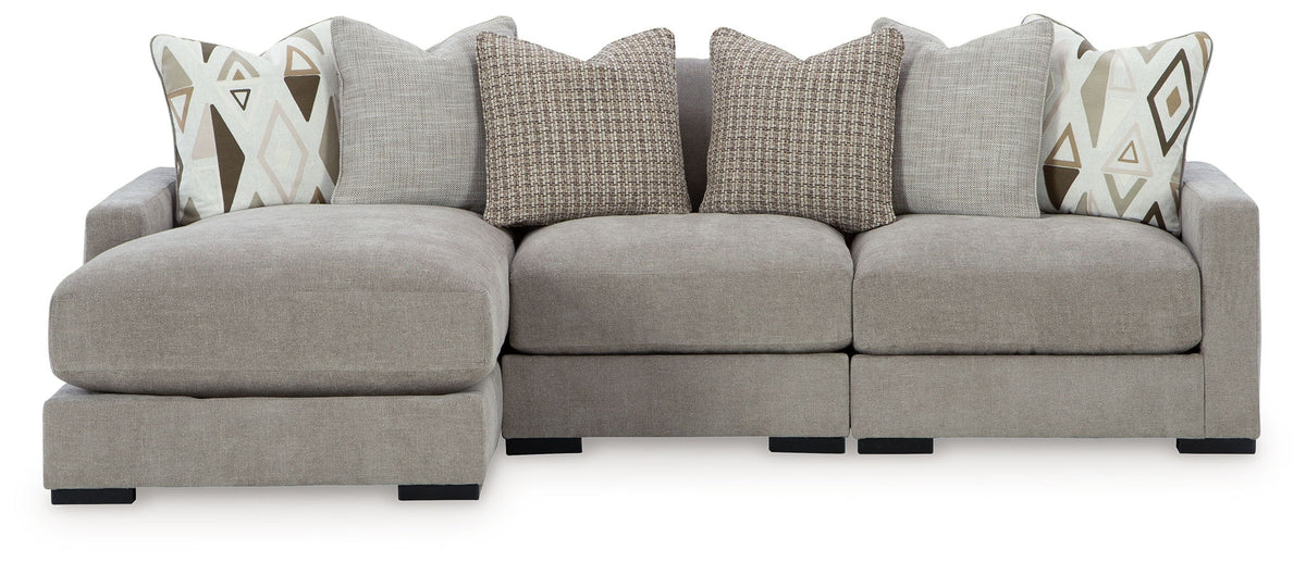 Gray / 3 Pc. Left Arm Facing Corner Chaise Sectional