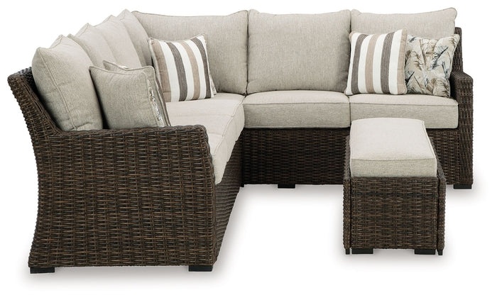 Brook Ranch - Sofa Sectional, Bench With Cushion (Set of 3) - Brown image 3