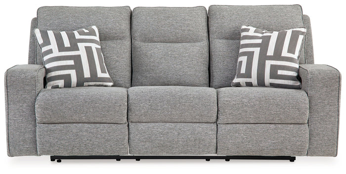Biscoe - Power Reclining Sofa With Adj Headrest - Pewter image 1