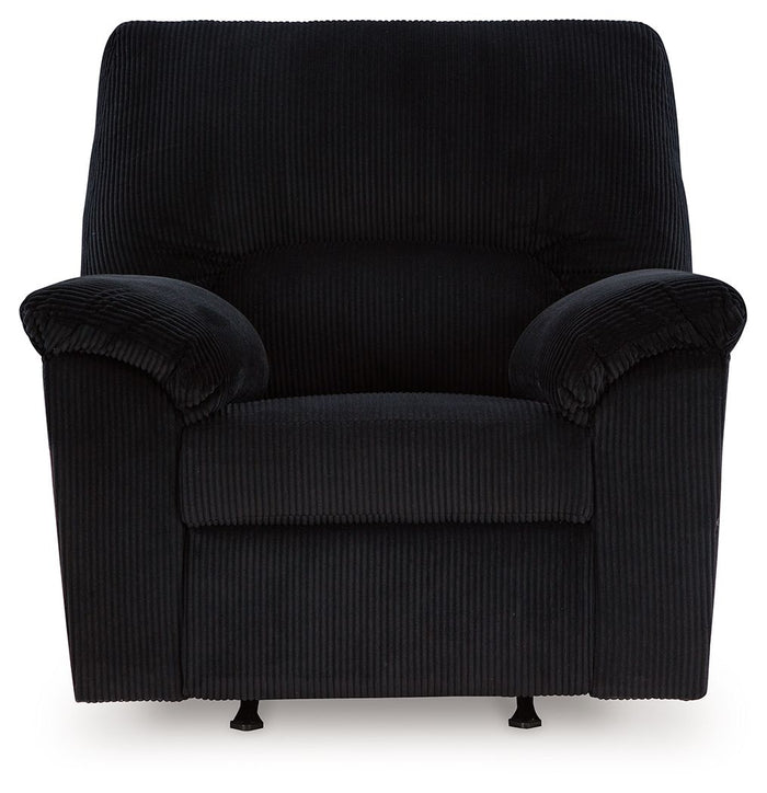 SimpleJoy - Rocker Recliner - Fabric - Onyx image 3