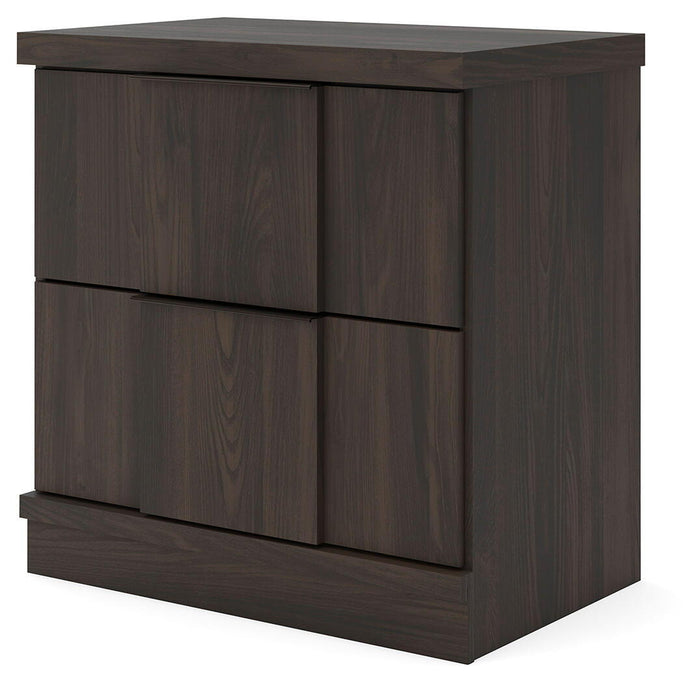 Shaehartin - Two Drawer Night Stand - Dark Brown image 2