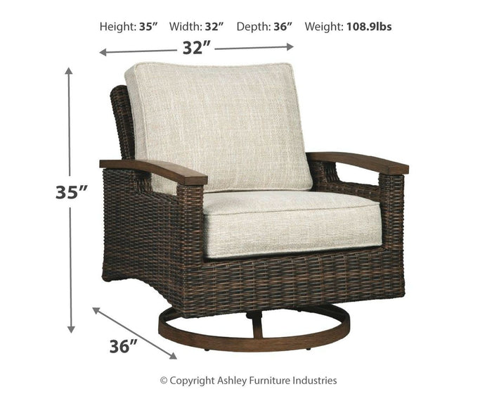 Paradise Trail - Swivel Lounge Chair (Set of 2) - Medium Brown image 3
