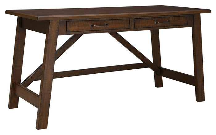 Baldridge - Home Office Large Leg Desk - Rustic Brown image 1
