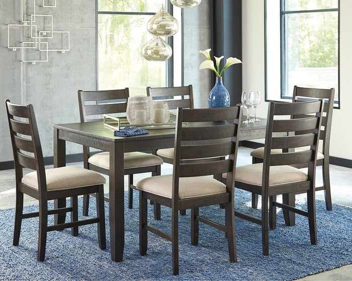 Rokane - Dining Room Table Set (Set of 7) - Brown image 2