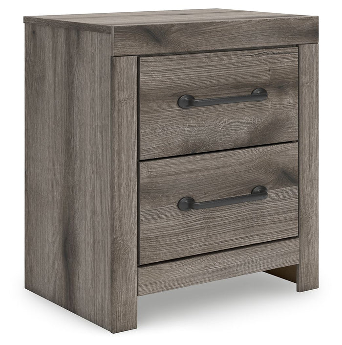 Graystorm - Two Drawer Night Stand - Brown Gray image 1