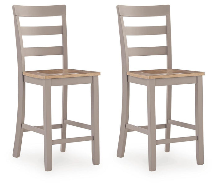 Harperfeld - Barstool (Set of 2) - Natural / Gray image 1