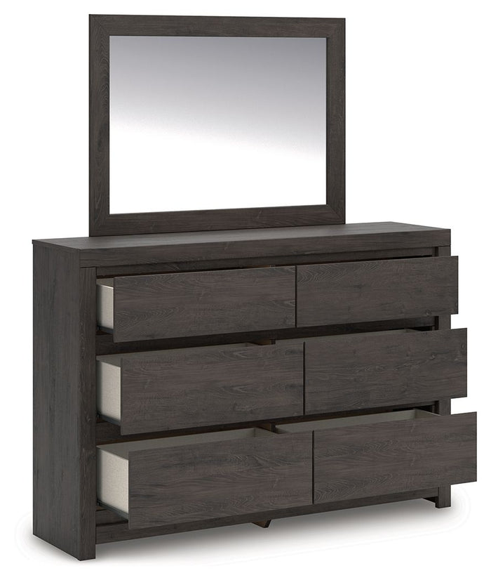 Fraluna - Dresser And Mirror - Charcoal image 3