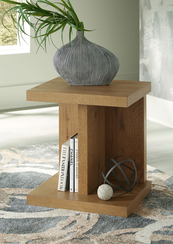 Brinstead - Chair Side End Table - Light Brown image 3